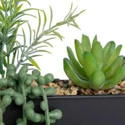 Plante artificielle suspendue Imy Pot métal noir