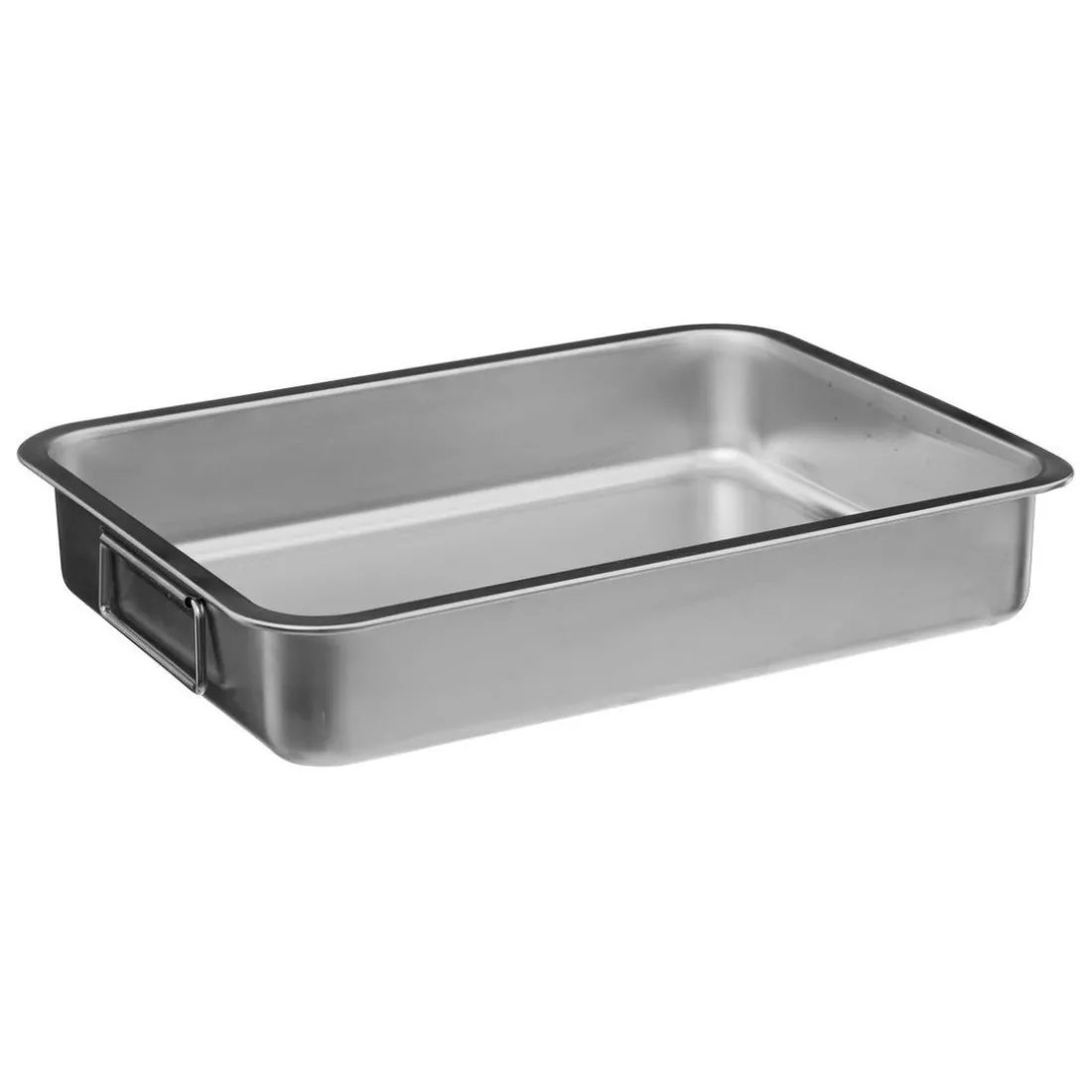 Plat à rôtisserie en inox Gris