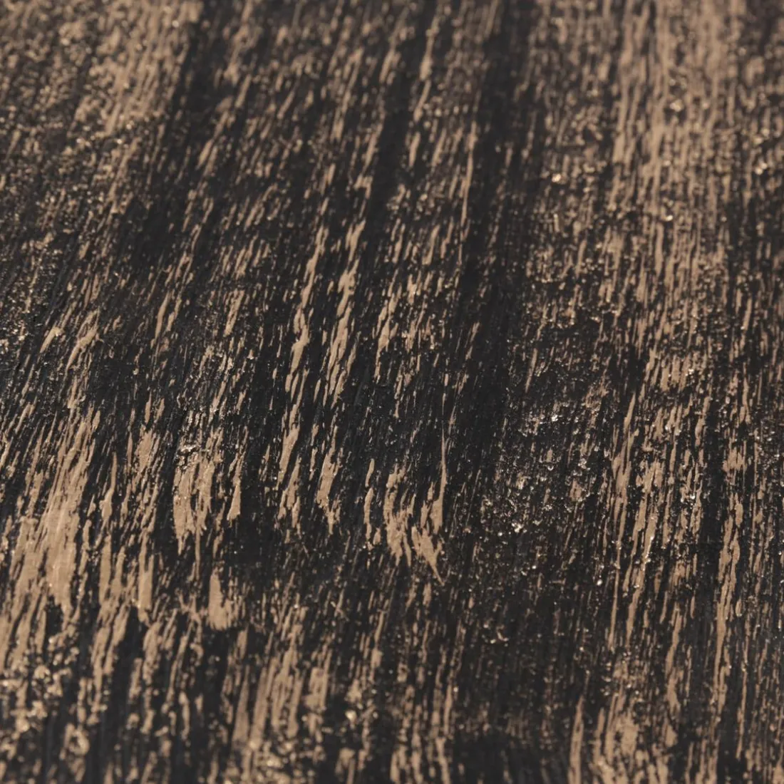 Plat carré décoratif 21 cm bois noir et or
