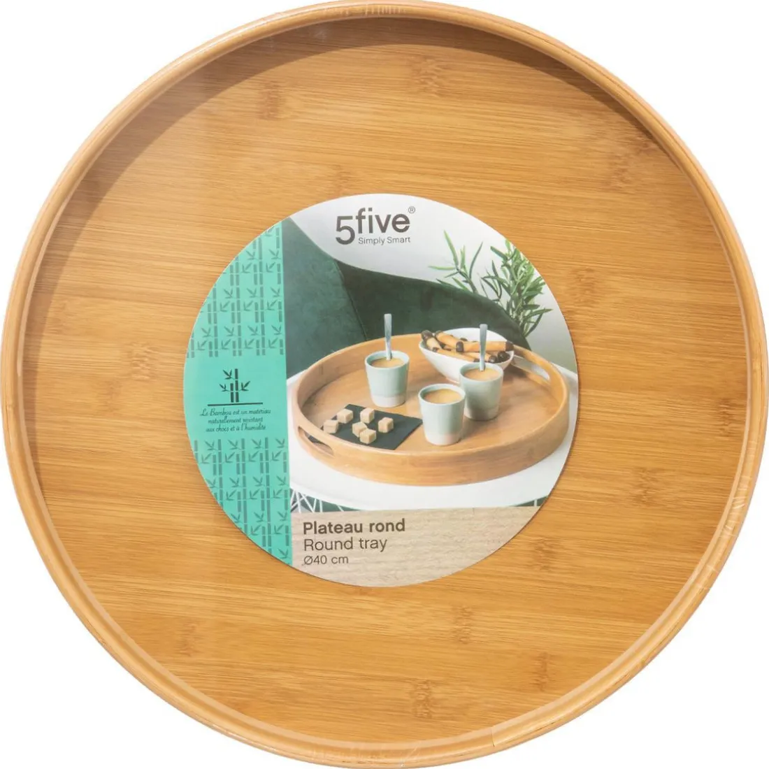 Plateau bambou rond D40