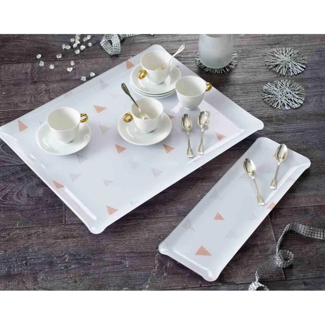 Plateau Blanc Imprimé - KACIE