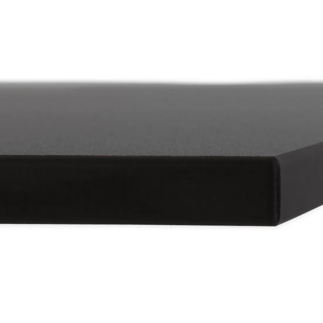 Plateau de table 'PLANO' carré noir en résine compressée