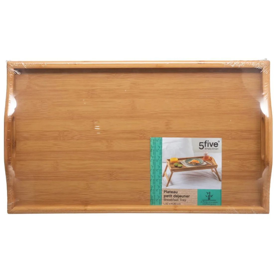 Plateau 51x38 cm avec pieds bambou
