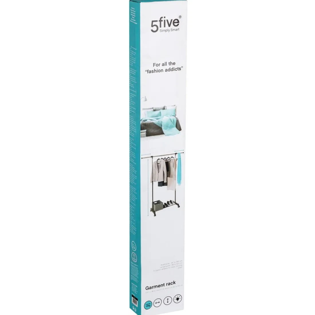 Portant à vêtements à roulettes simple