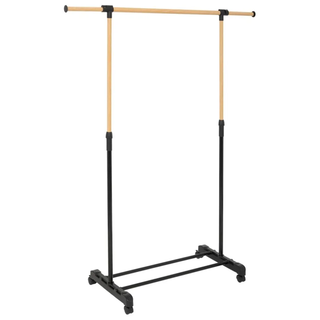 Portant à vêtements extensible effet bois