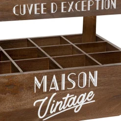 Porte bouteilles en bois 30x30cm