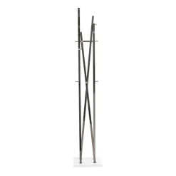 Porte manteau chromé et blanc design Silaz