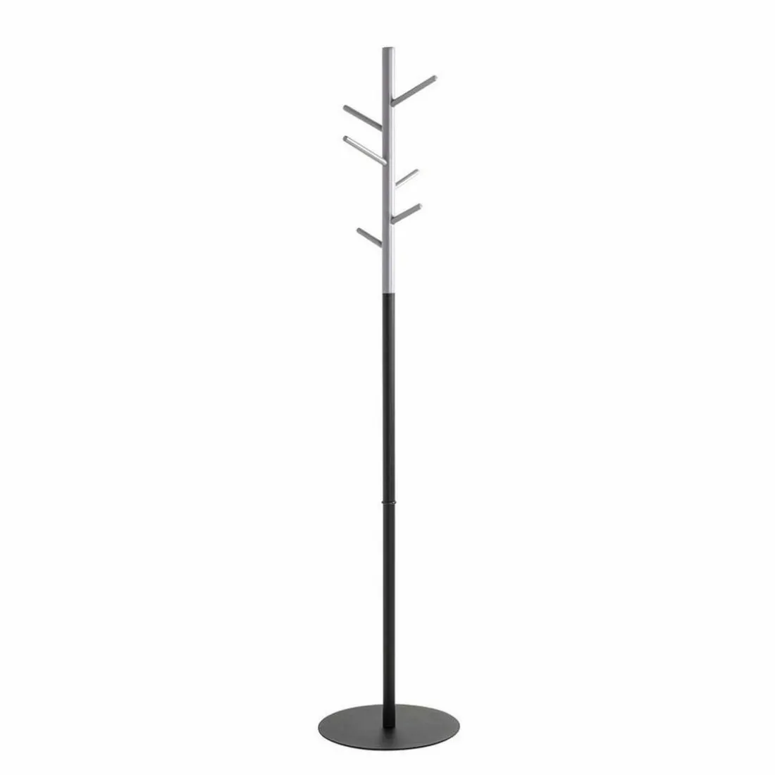 Porte manteau design bois et métal gris