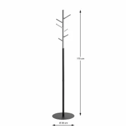 Porte manteau design bois et métal gris