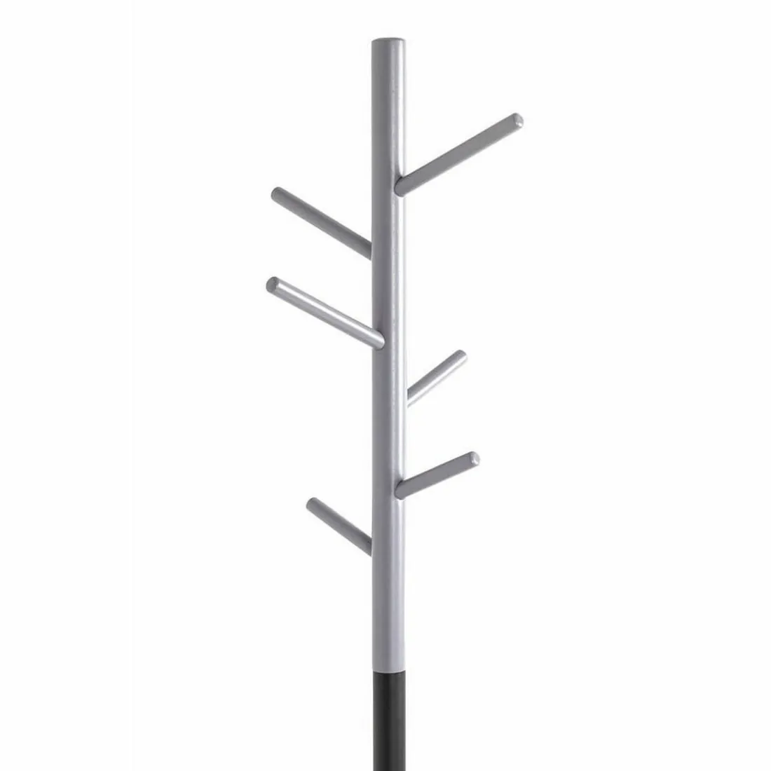 Porte manteau design bois et métal gris
