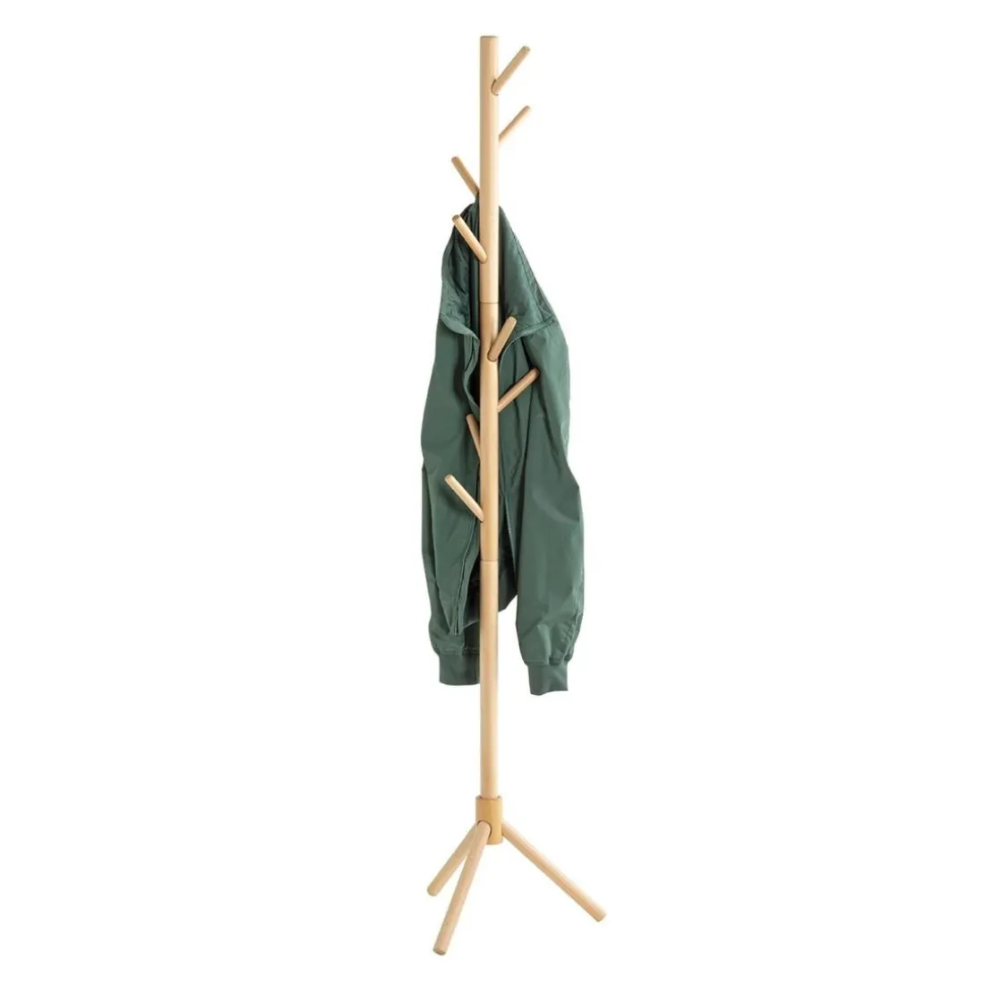 Porte manteau en bois et 8 crochets