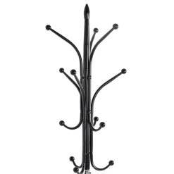 Porte manteau en métal noir et pied marbre