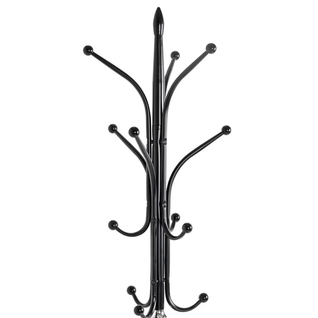Porte manteau en métal noir et pied marbre