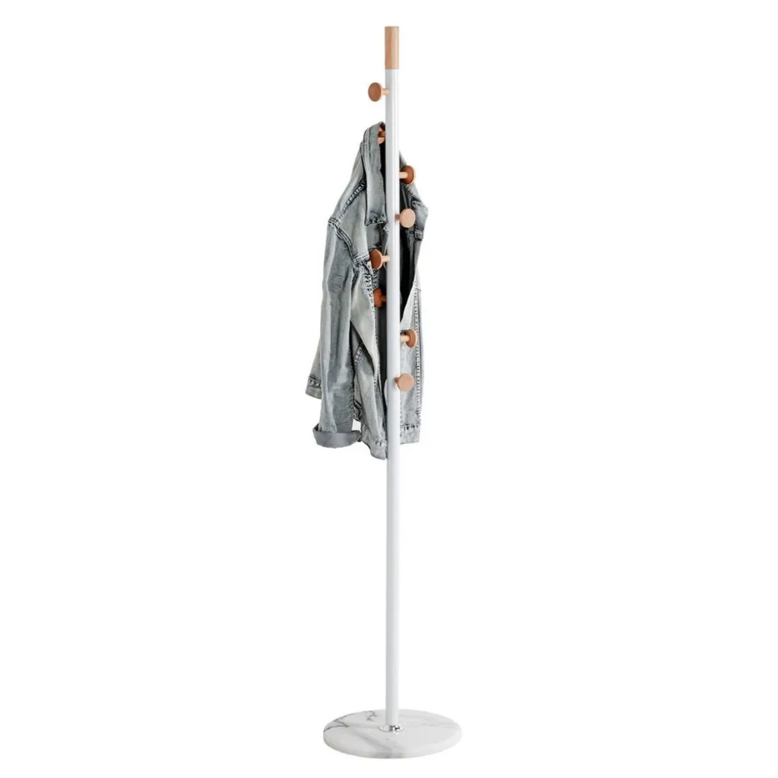 Porte manteau tube d'acier et pied en marbre