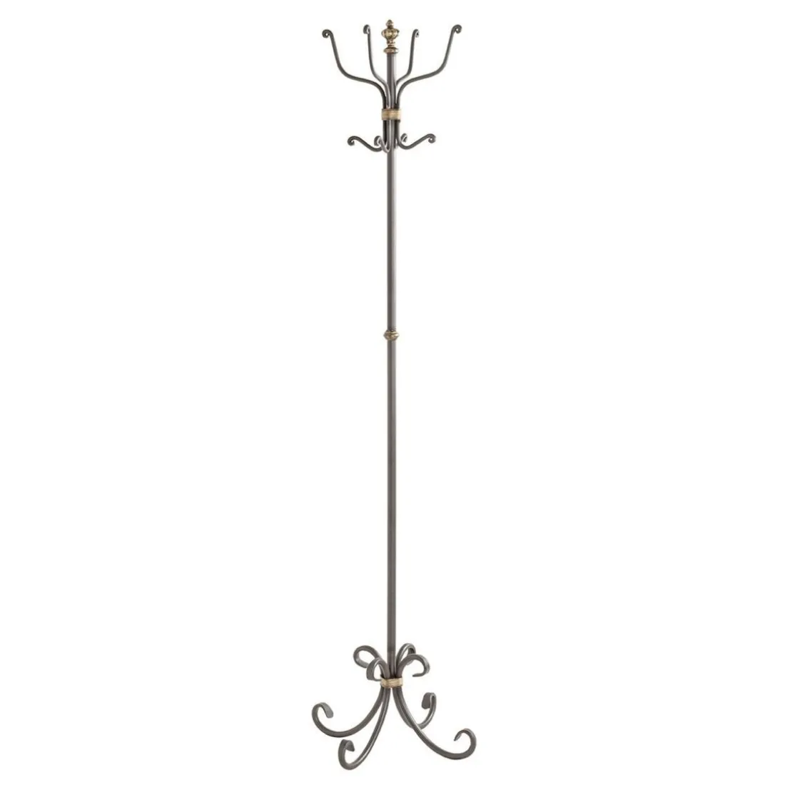 Porte manteau vintage anthracite avec ornements dorés