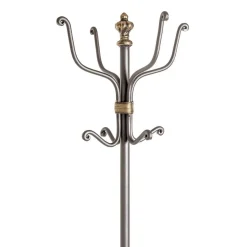 Porte manteau vintage anthracite avec ornements dorés
