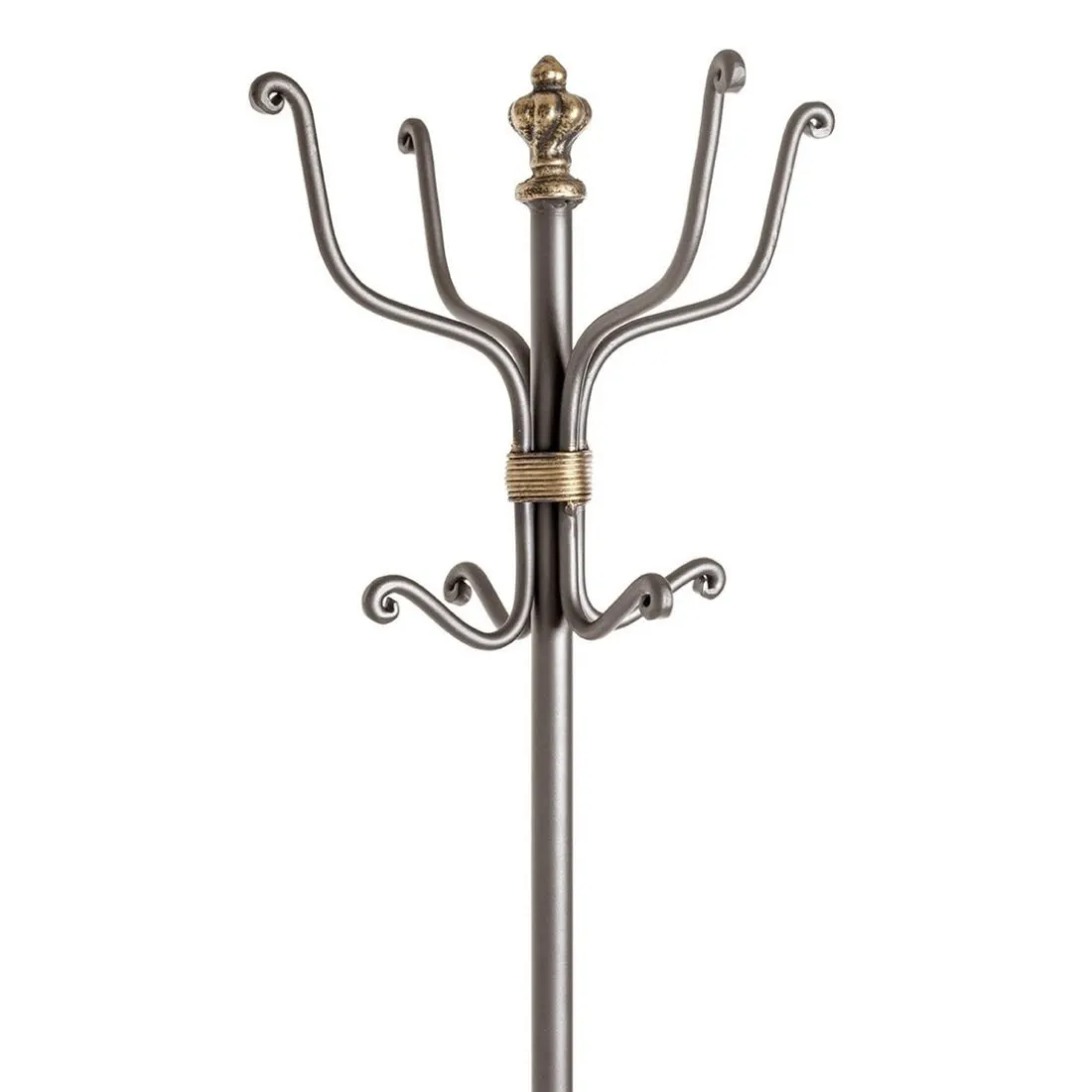 Porte manteau vintage anthracite avec ornements dorés