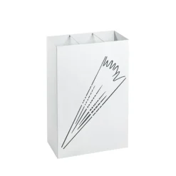 Porte parapluies à poser blanc en métal