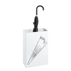 Porte parapluies à poser blanc en métal