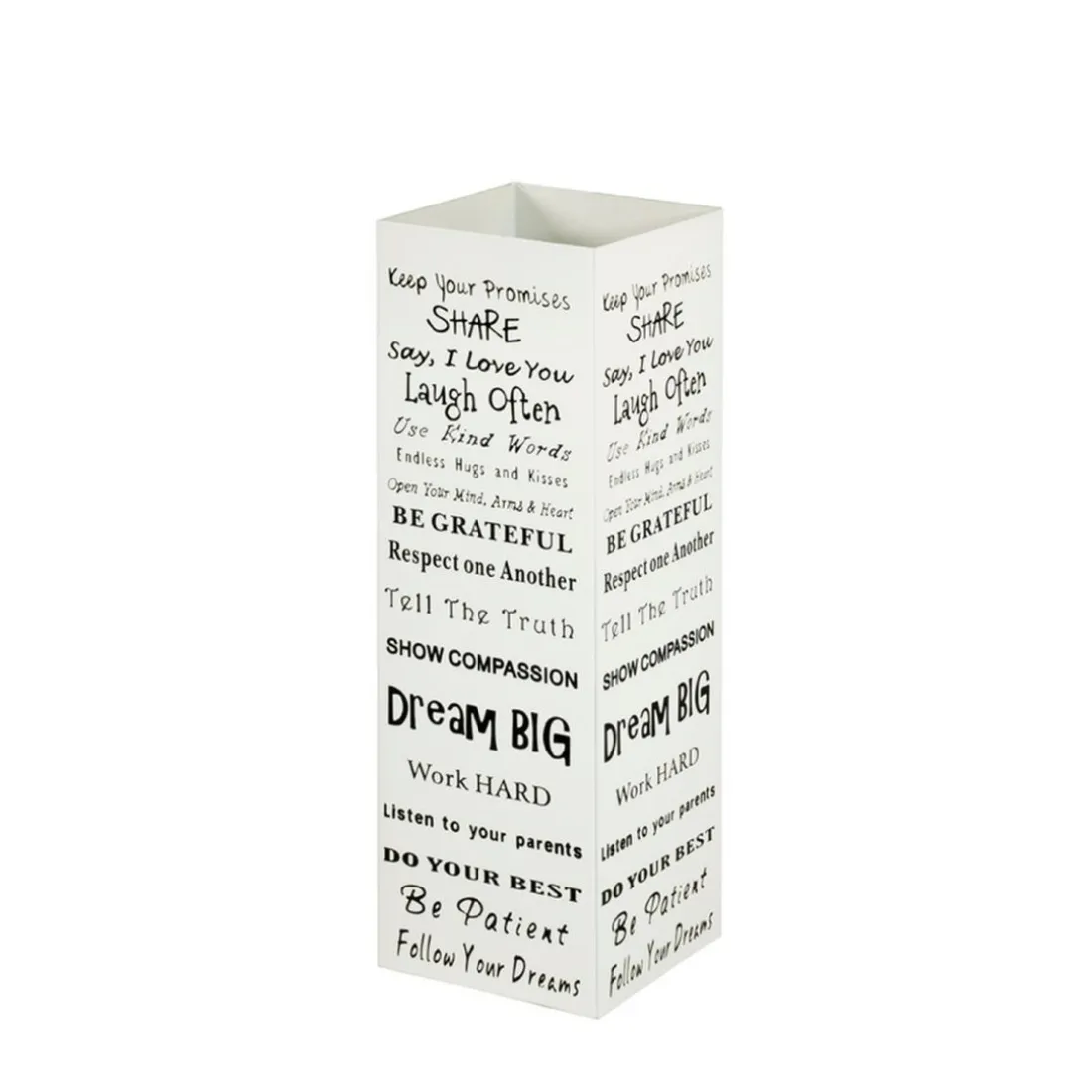Porte parapluies design Lettrage métal blanc