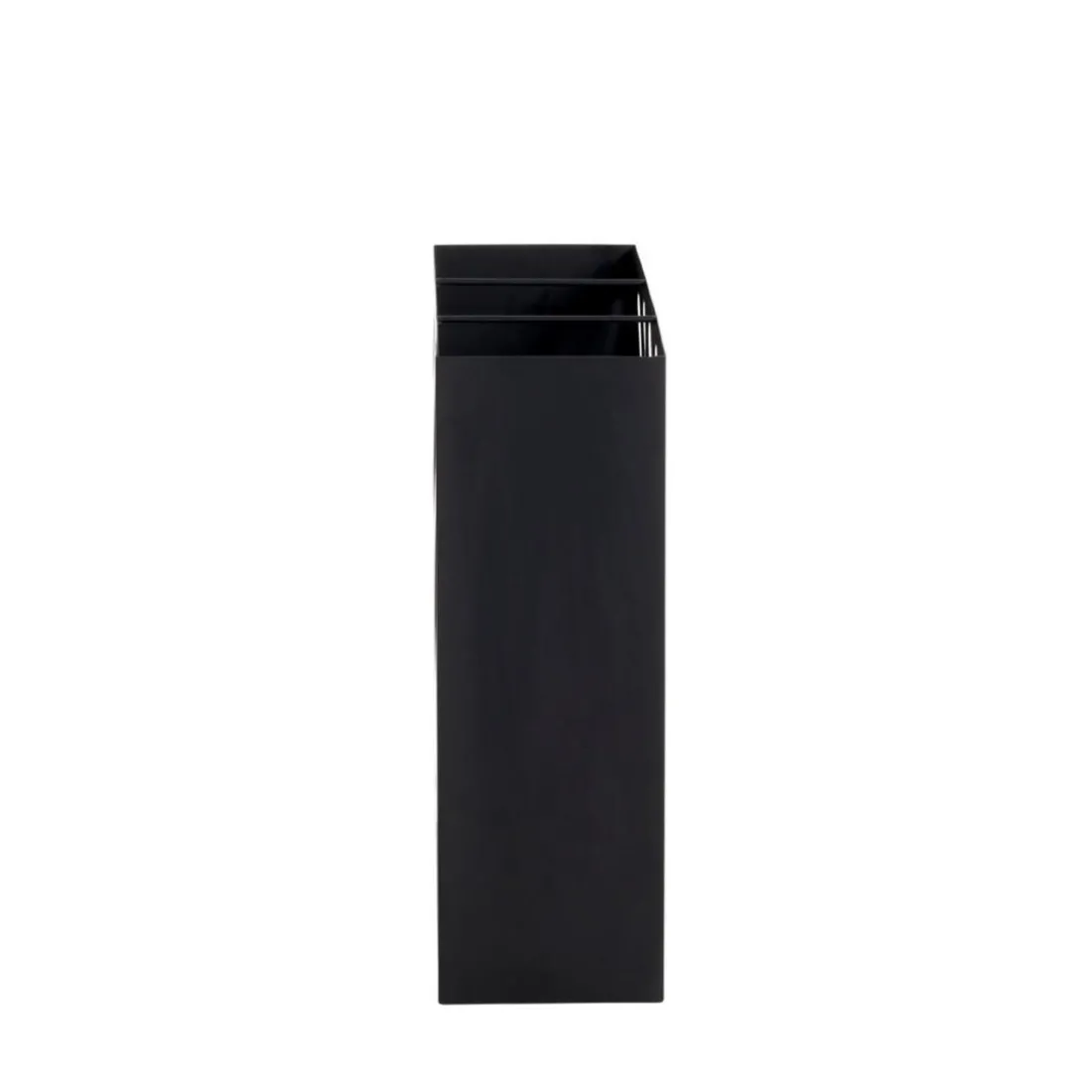 Porte parapluies en métal laqué noir et motif découpé