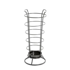 Porte parapluies métal anthracite avec égouttoir