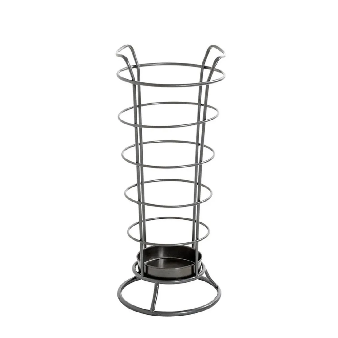 Porte parapluies métal anthracite avec égouttoir