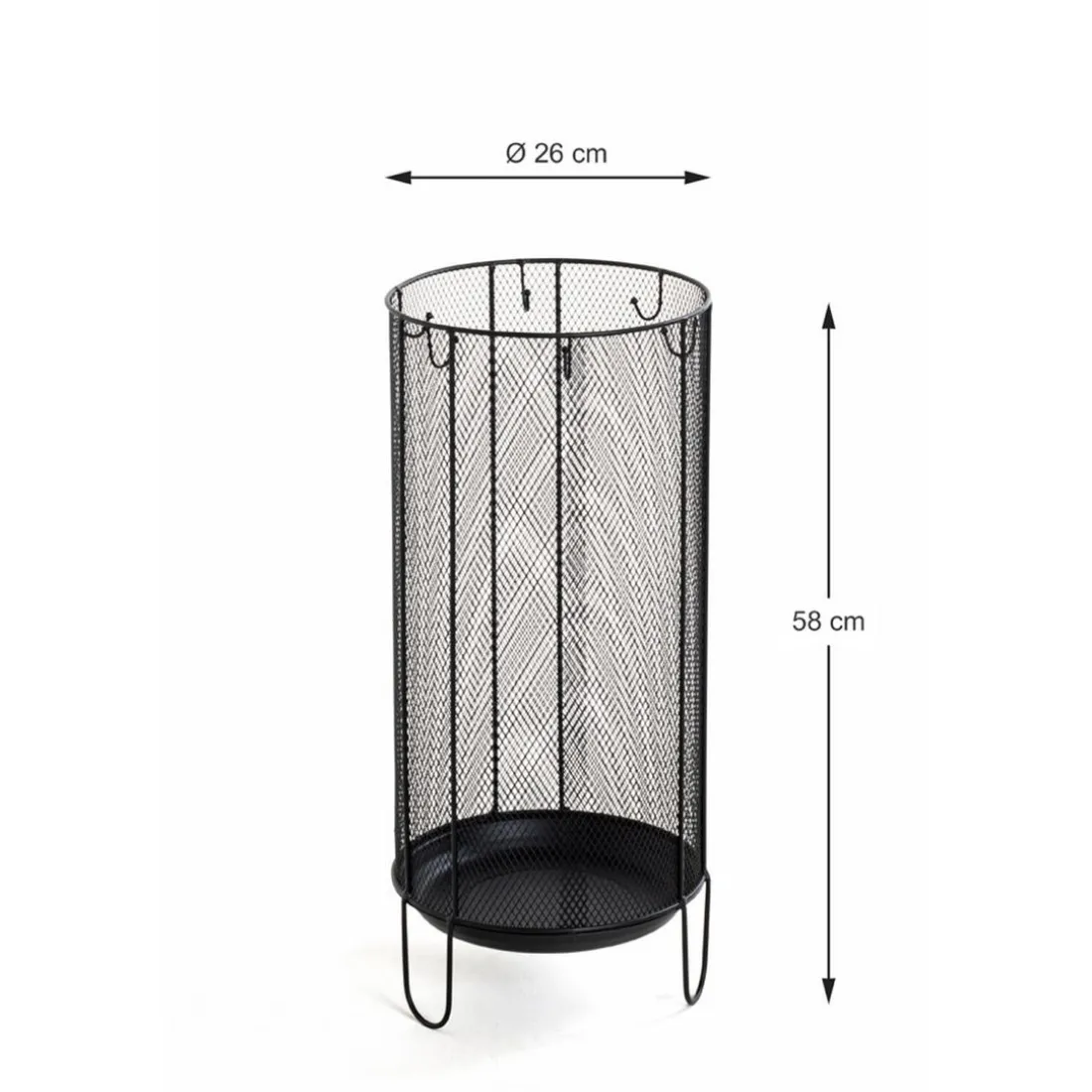 Porte parapluies Noir en Métal