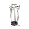 Porte parapluies vintage anthracite avec ornements dorés