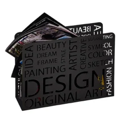 Porte revues design métal noir laqué