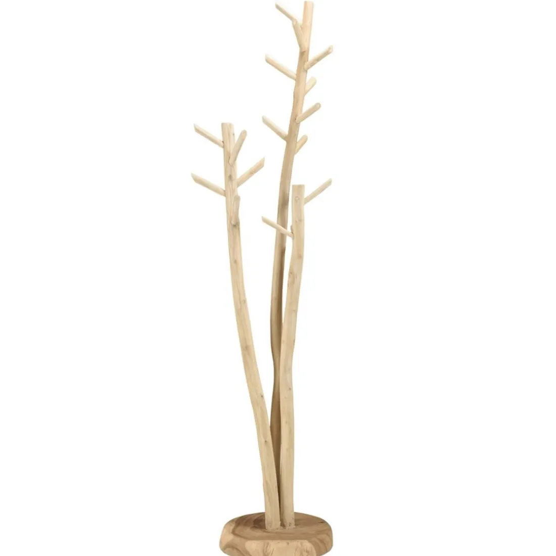 Porte-manteau 3 branches en Teck naturel WILL Beige