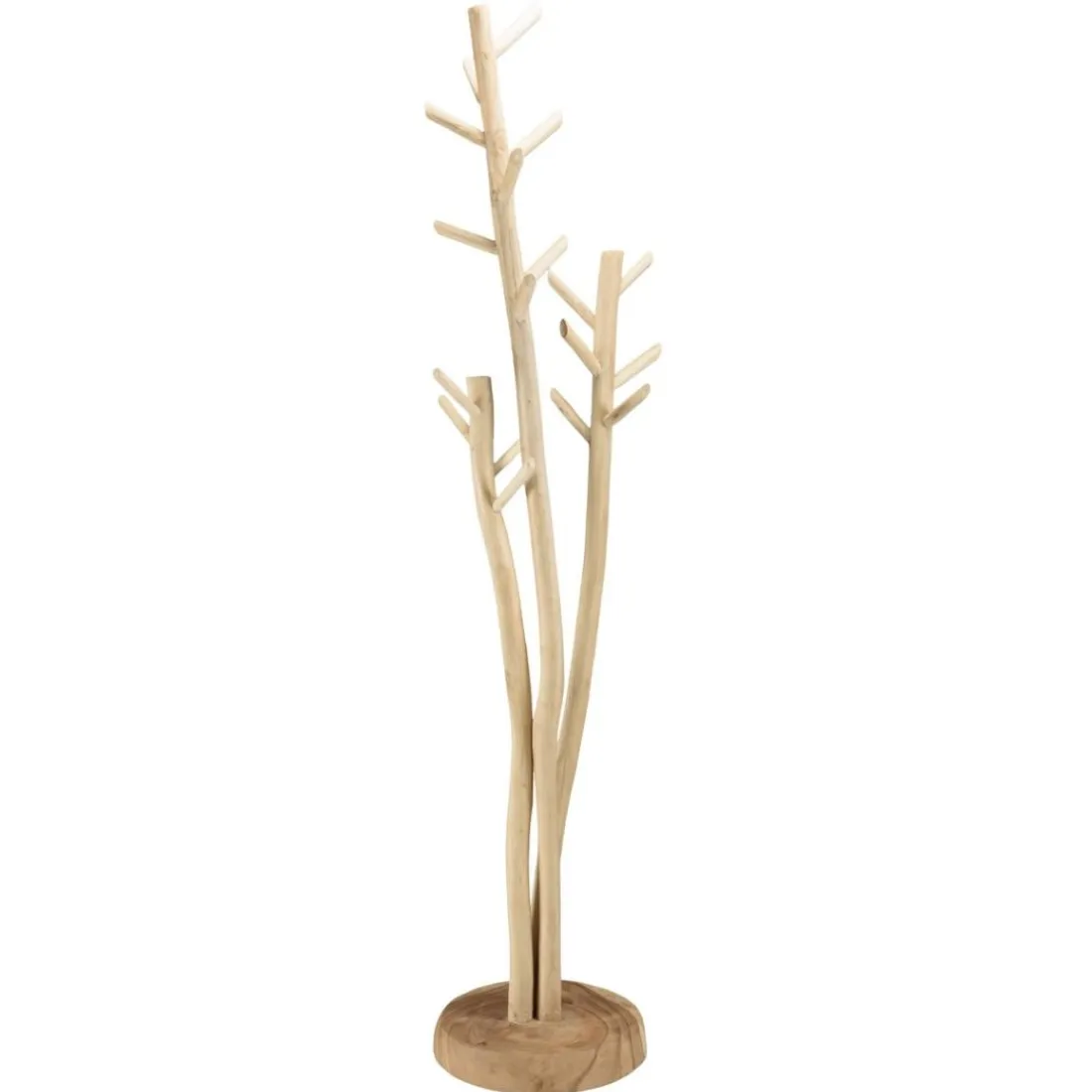 Porte-manteau 3 branches en Teck naturel WILL Beige