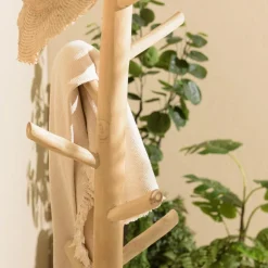 Porte-manteau multibranches en Teck naturel WILL Beige