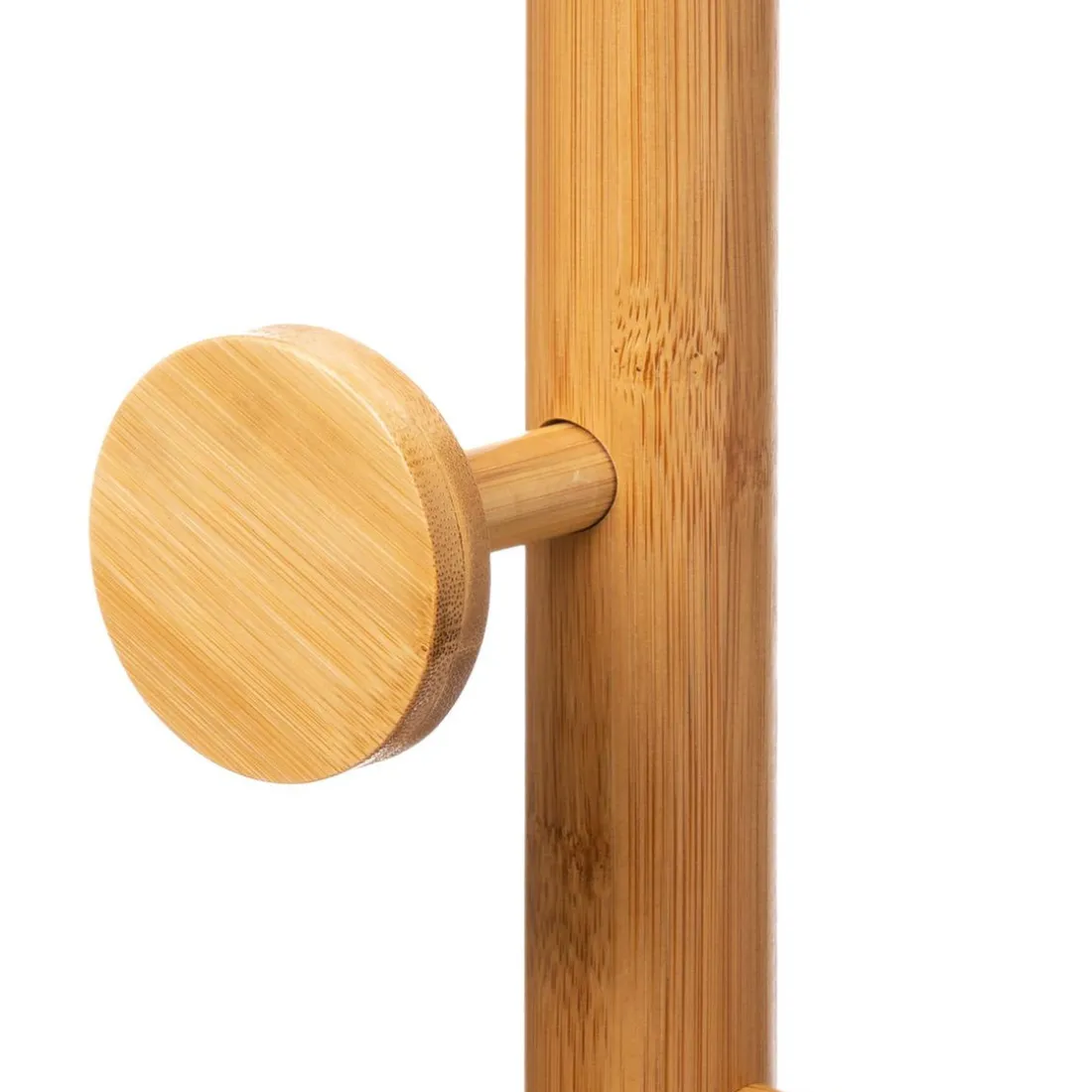 Porte-manteaux 8 crochets bambou