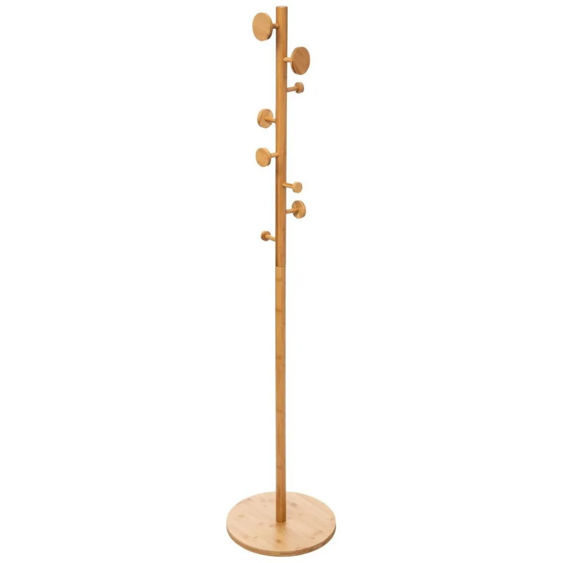 Porte-manteaux 8 crochets bambou