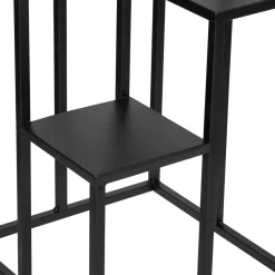 Porte-plante, métal, noir, H86,5 cm