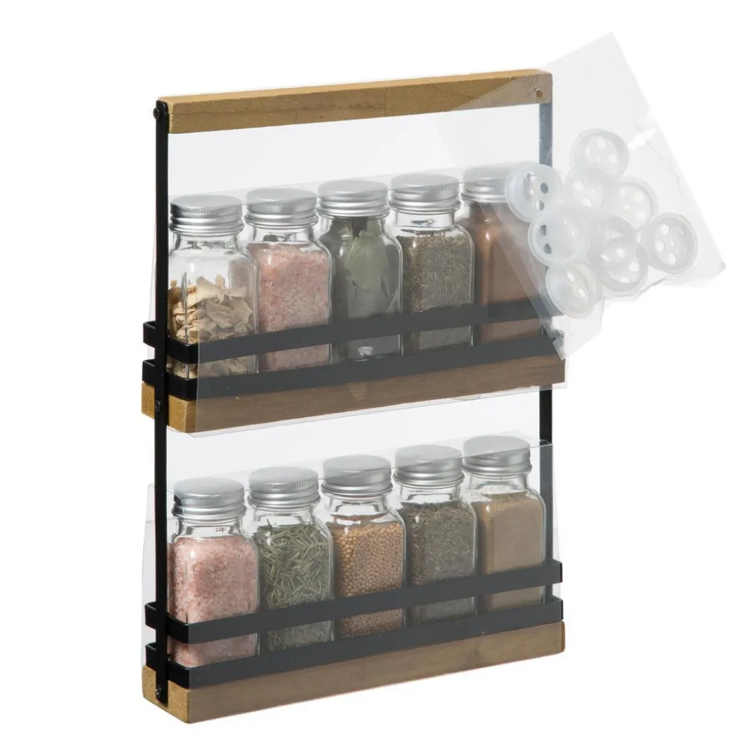 Pot Épice en Bois avec Épices incluses