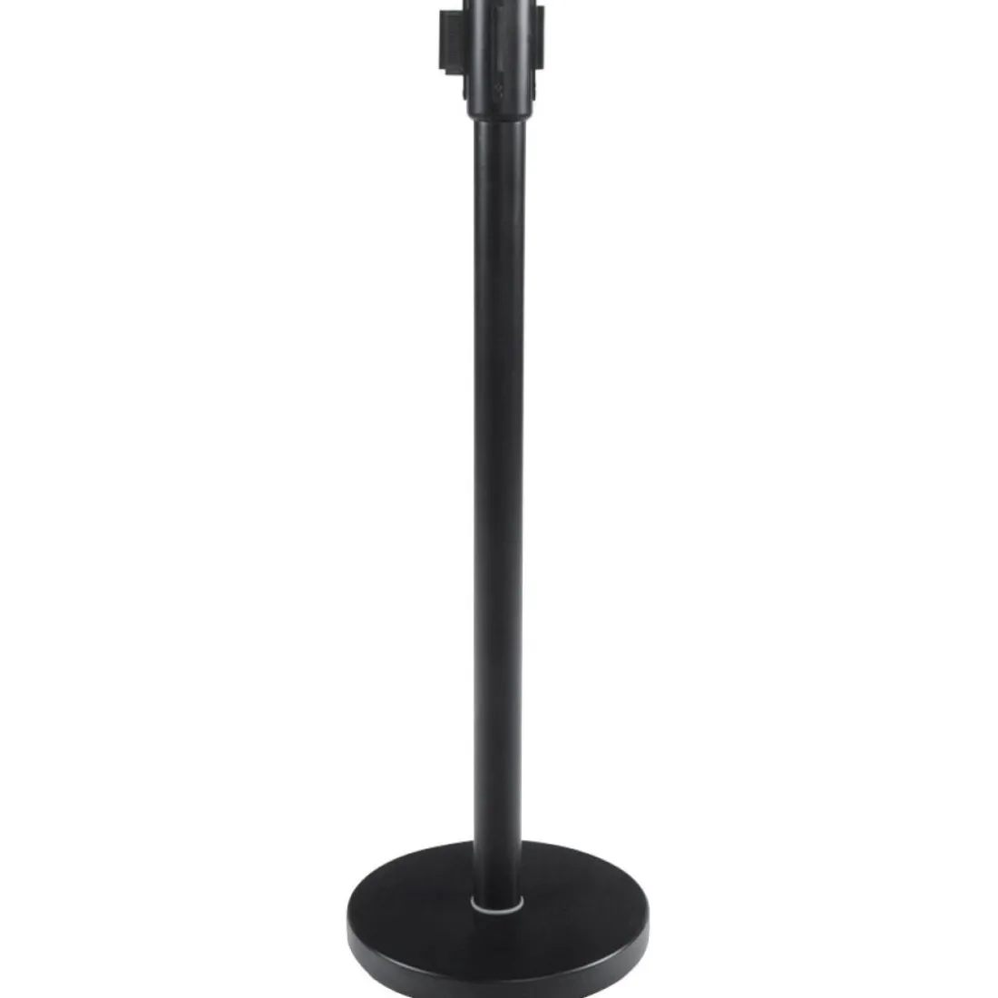 Potelet 'ZIP' noir à sangle pour files d'attente