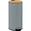 Poubelle couvercle bambou 30L