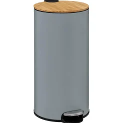 Poubelle couvercle bambou 30L