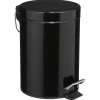Poubelle noire en métal 3L