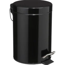 Poubelle noire en métal 3L
