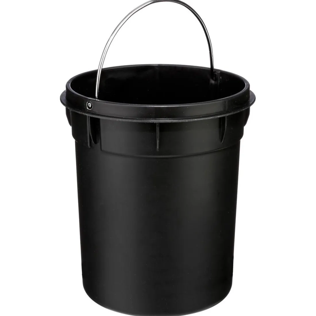 Poubelle noire en métal 3L