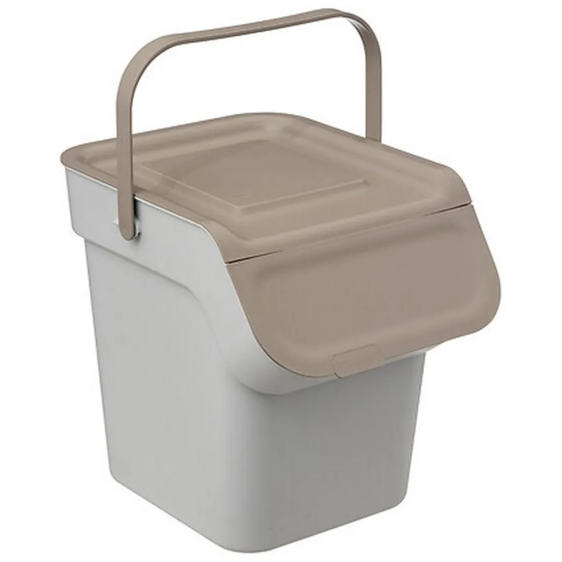 Poubelle plastique 20L - marron