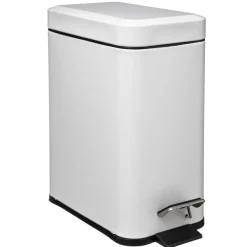 Poubelle rectangulaire 5l blanc Mat