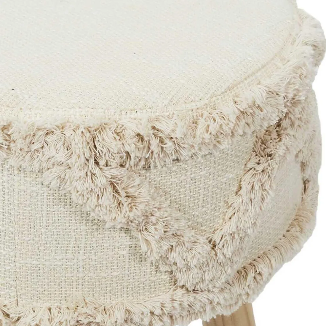 Pouf en Bois de Pin Style Scandicraft