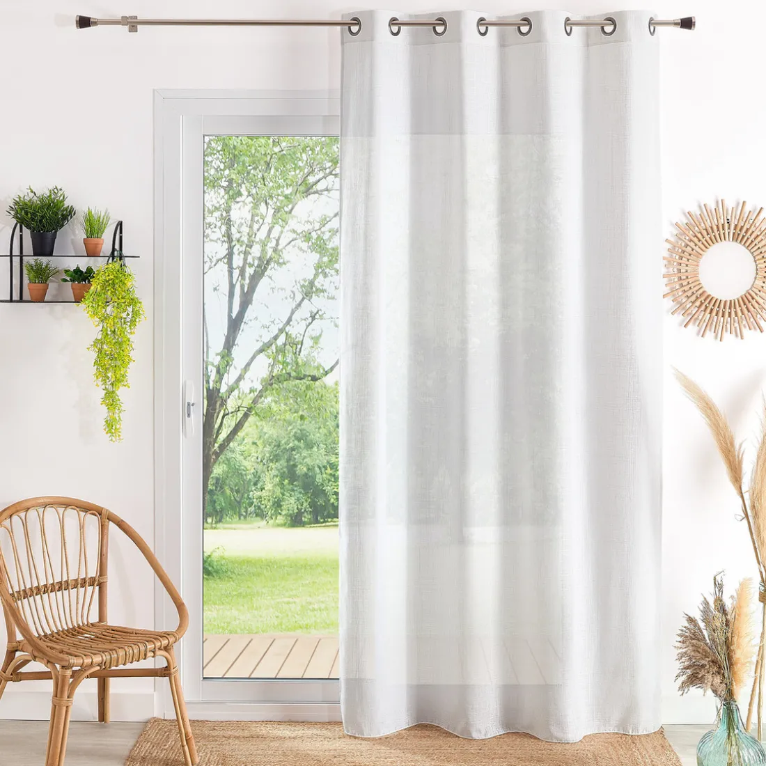 Px etamine unie 140x260 COTOLINO - blanc