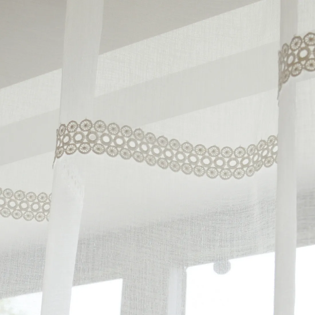 Px voilage etamine parement 140x240 OLBI - blanc cassé