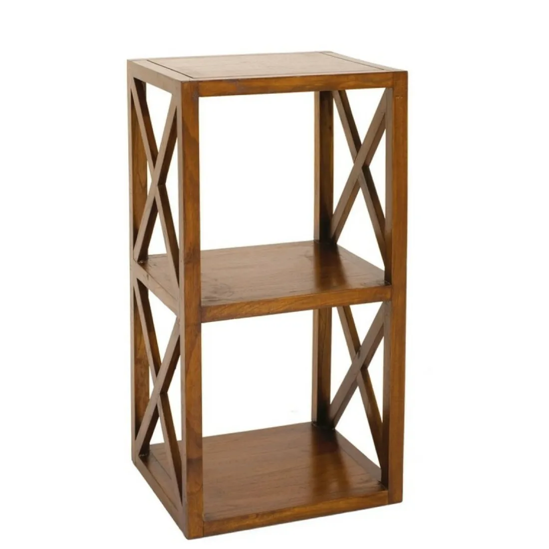 Rangement 2 cases avec croisillons en bois mindi - EDEN