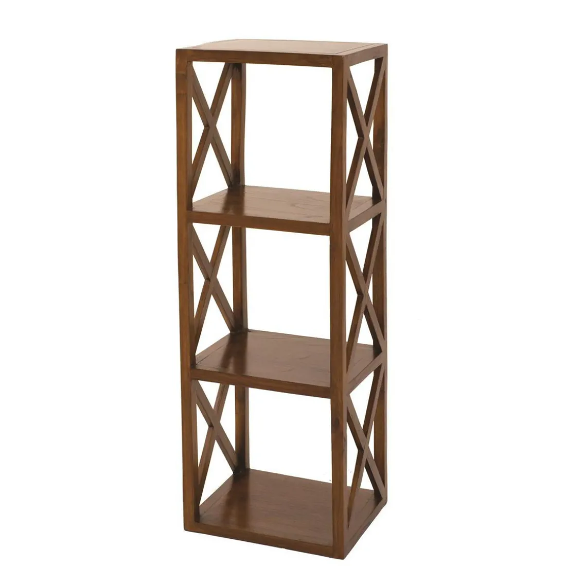 Rangement 3 Cases Croisillons Bois Mindi 40 Cm - EDEN